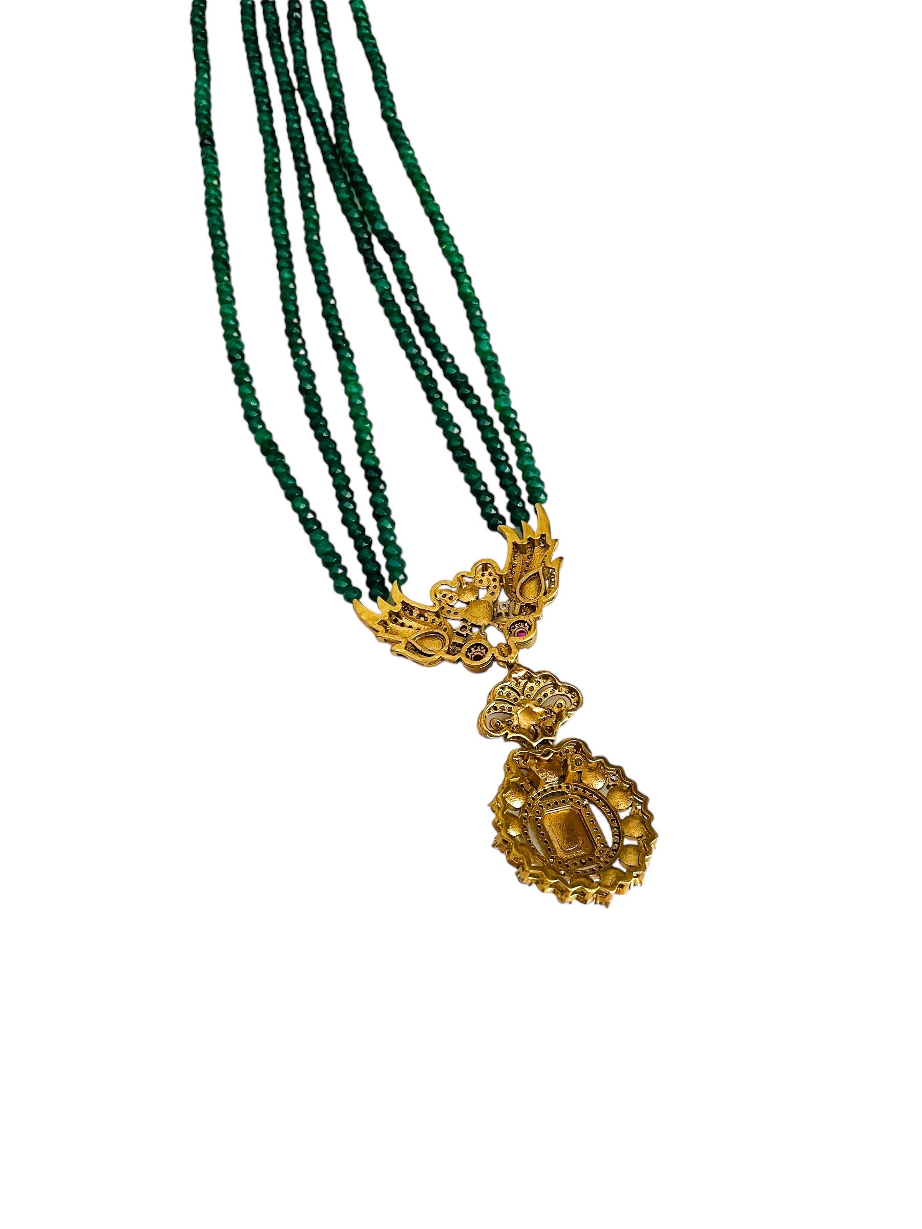 The Aurélia Necklace is an enchanting blend of luxury and artistic expression, making it the perfect statement piece for a woman who exudes both boldness and elegance.