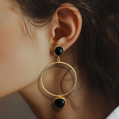 Model with earring closeup shot 