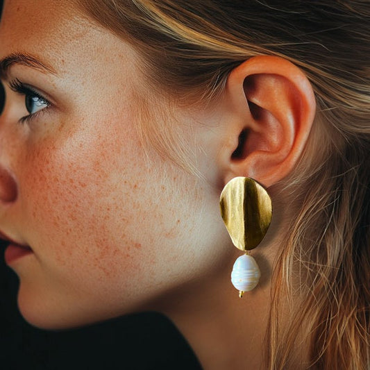 Close up of a model with earring