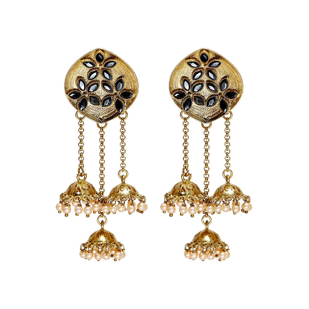 22K Yellow Gold Long Hanging Earring with Chandanhar Pattern | Pachchigar  Jewellers (Ashokbhai)
